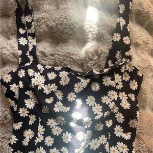 REFORMATION Elaine Daisy Print Square Neck Top Size 6 NWOT